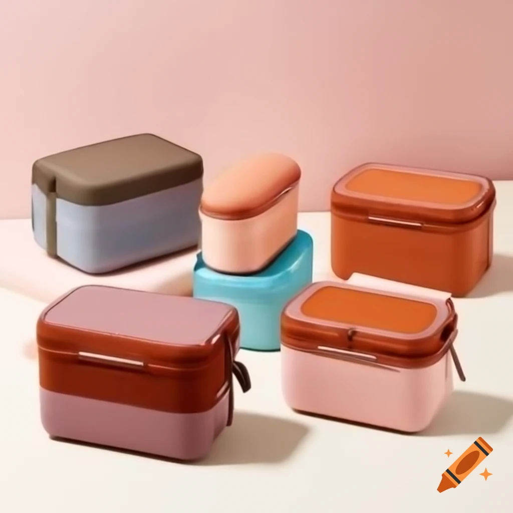 Modular lunchbox designed in Karim Rashid style