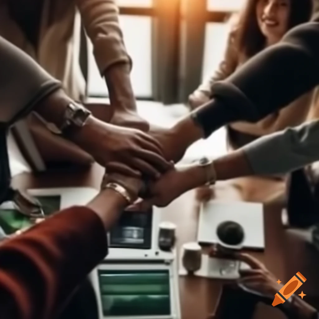 Team collaboration during a fun meeting