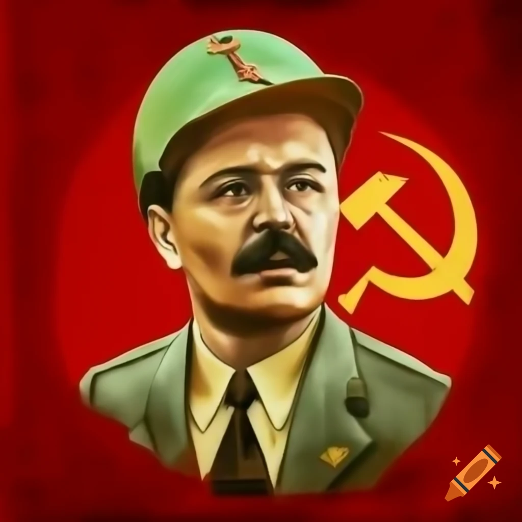 Vintage Soviet engineer propaganda poster