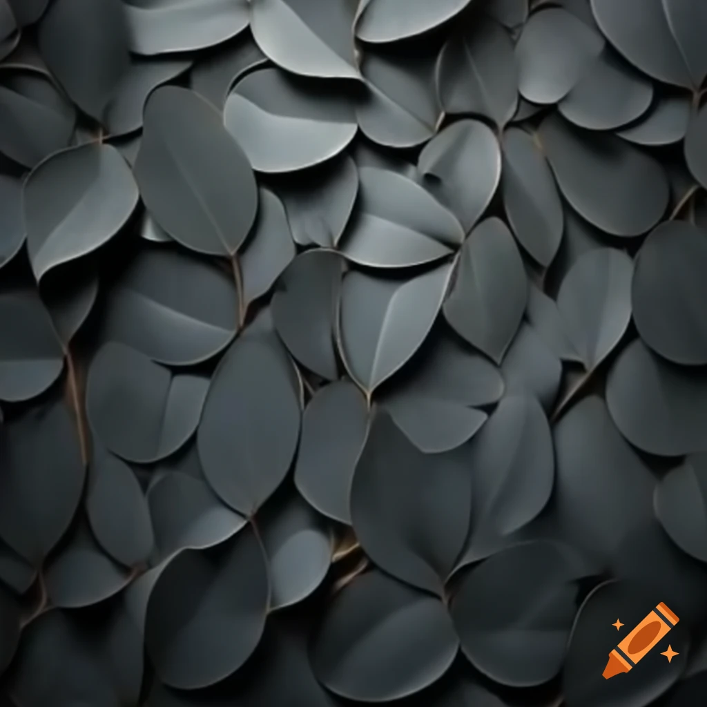 High-resolution texture of gray tree leaves