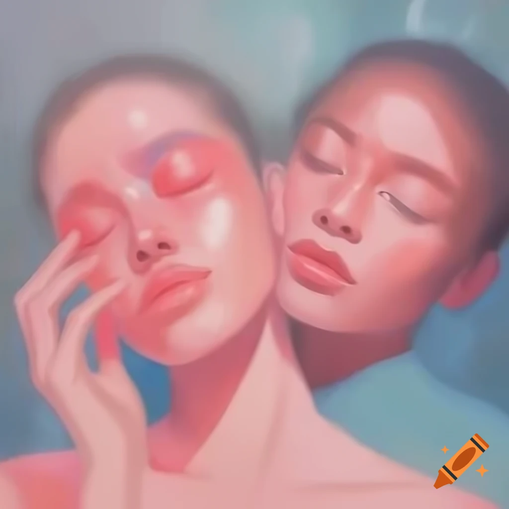 Minimalist paintings with soft pastel tones and subtle shadows