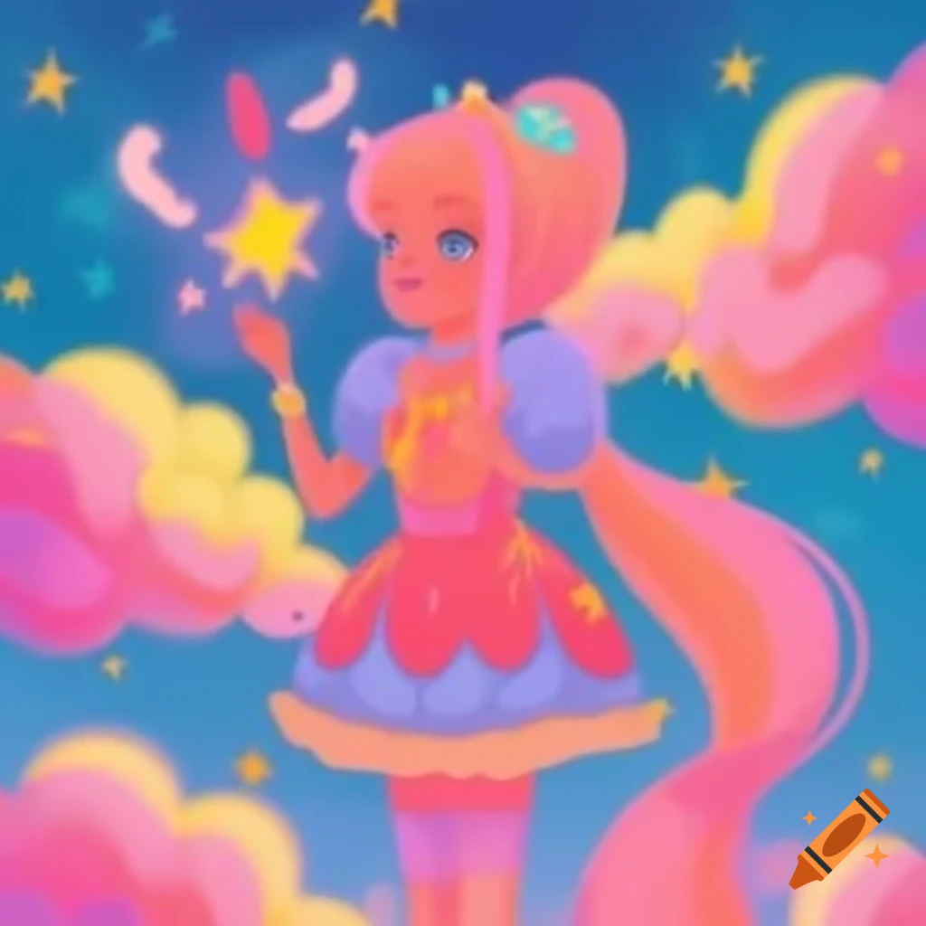 Cute girly album cover art in lofi style featuring a passenger princess