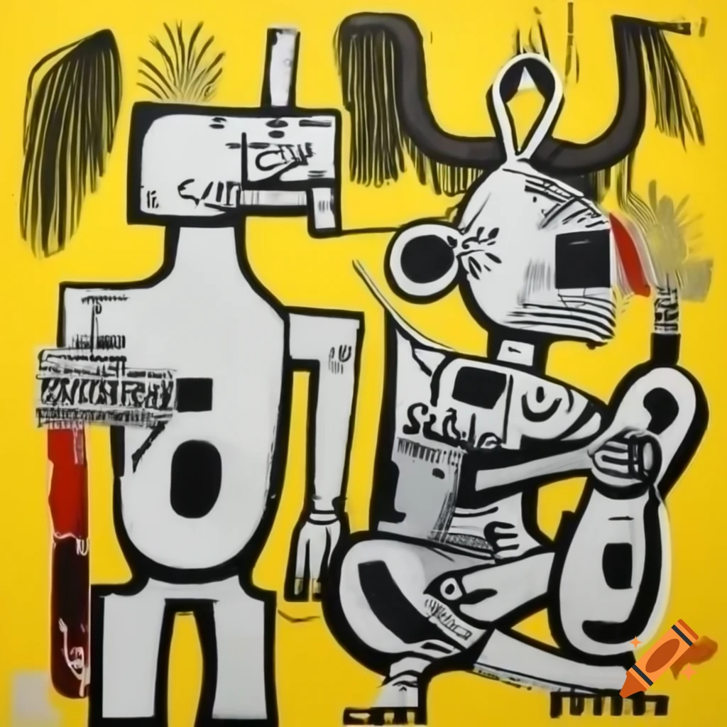 Machine animals painting by Jean-Michel Basquiat