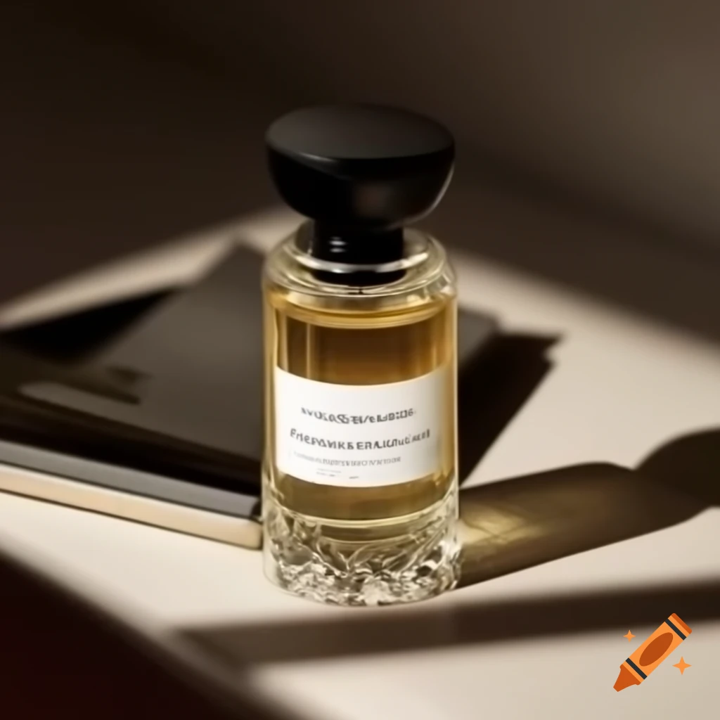 Elegant perfume vial ALU on a vanity