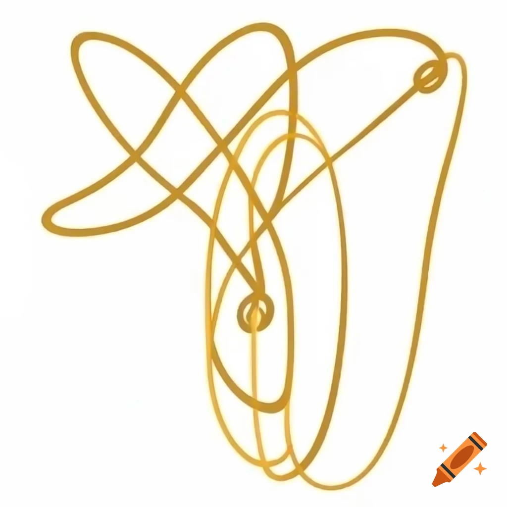 Golden lasso on a textured background