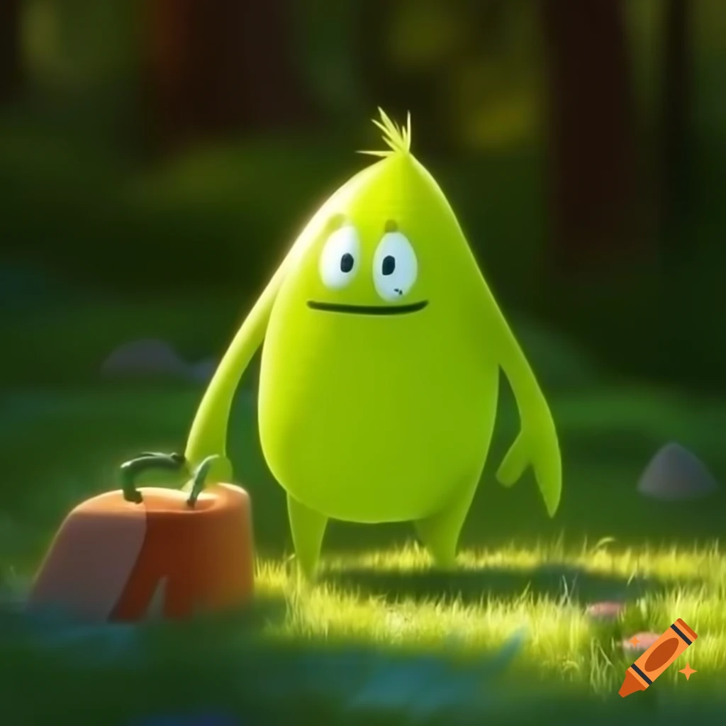 Small green cartoon character