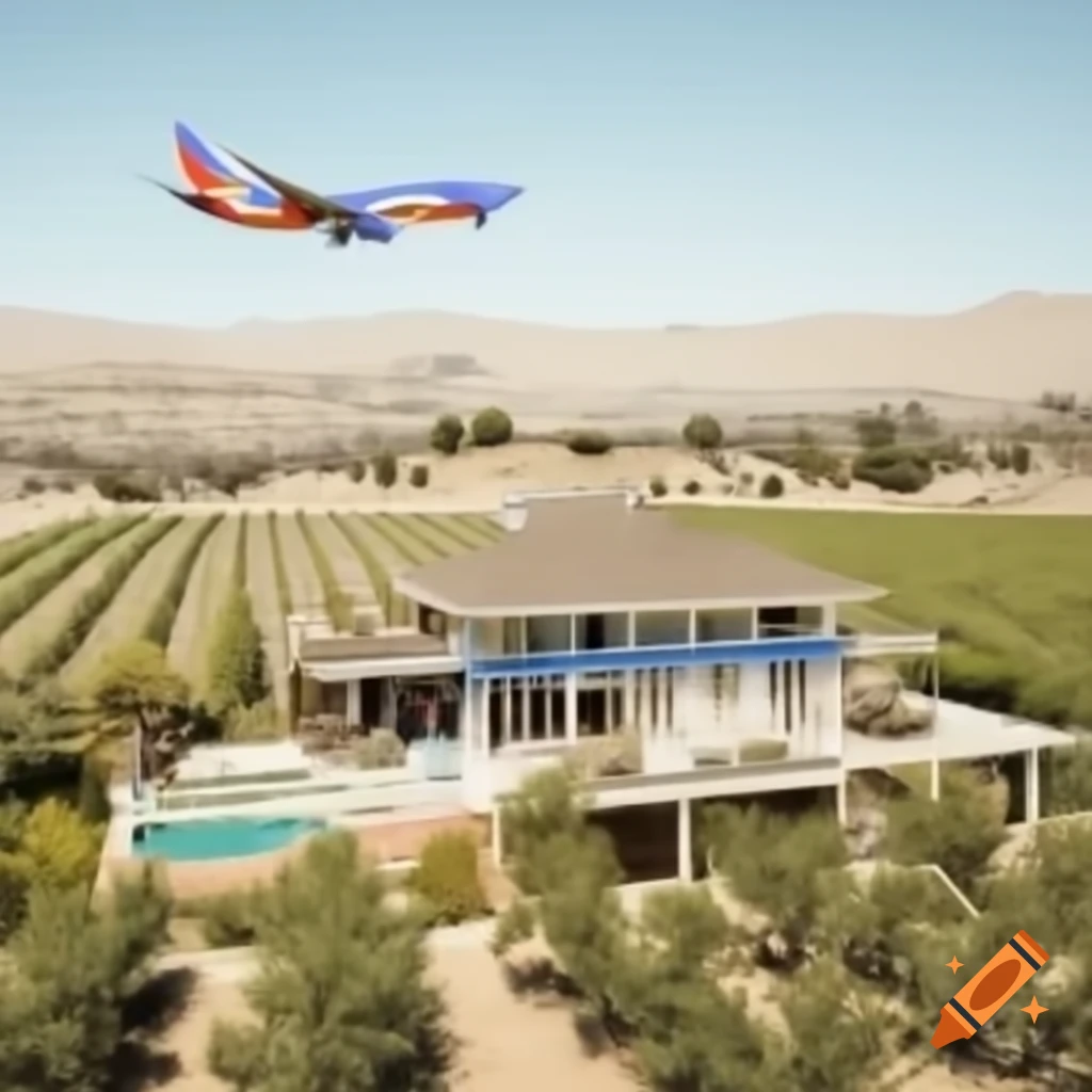 Travel map featuring Reno, Los Angeles, and Ojai with a Southwest 737 and a car