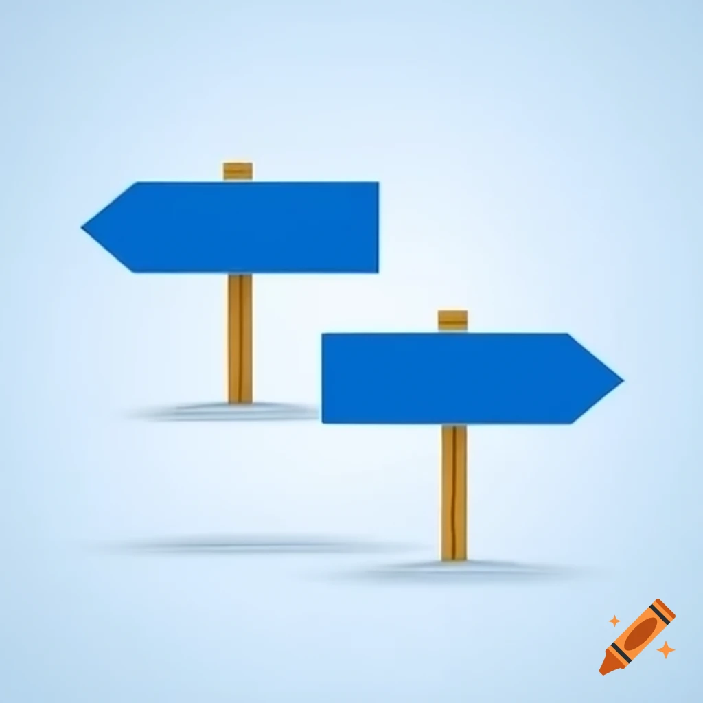 Road sign indicating two different directions