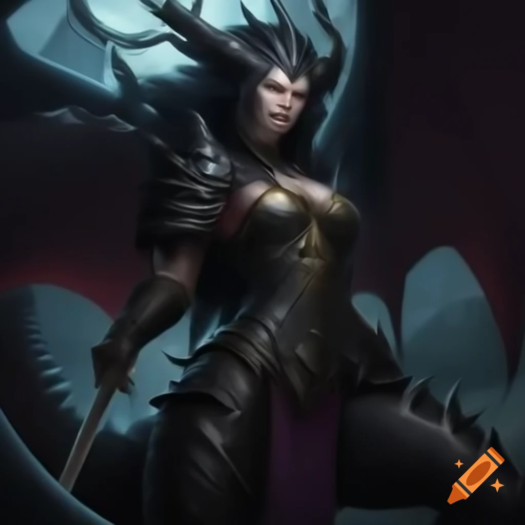 Female black dragon swordsman