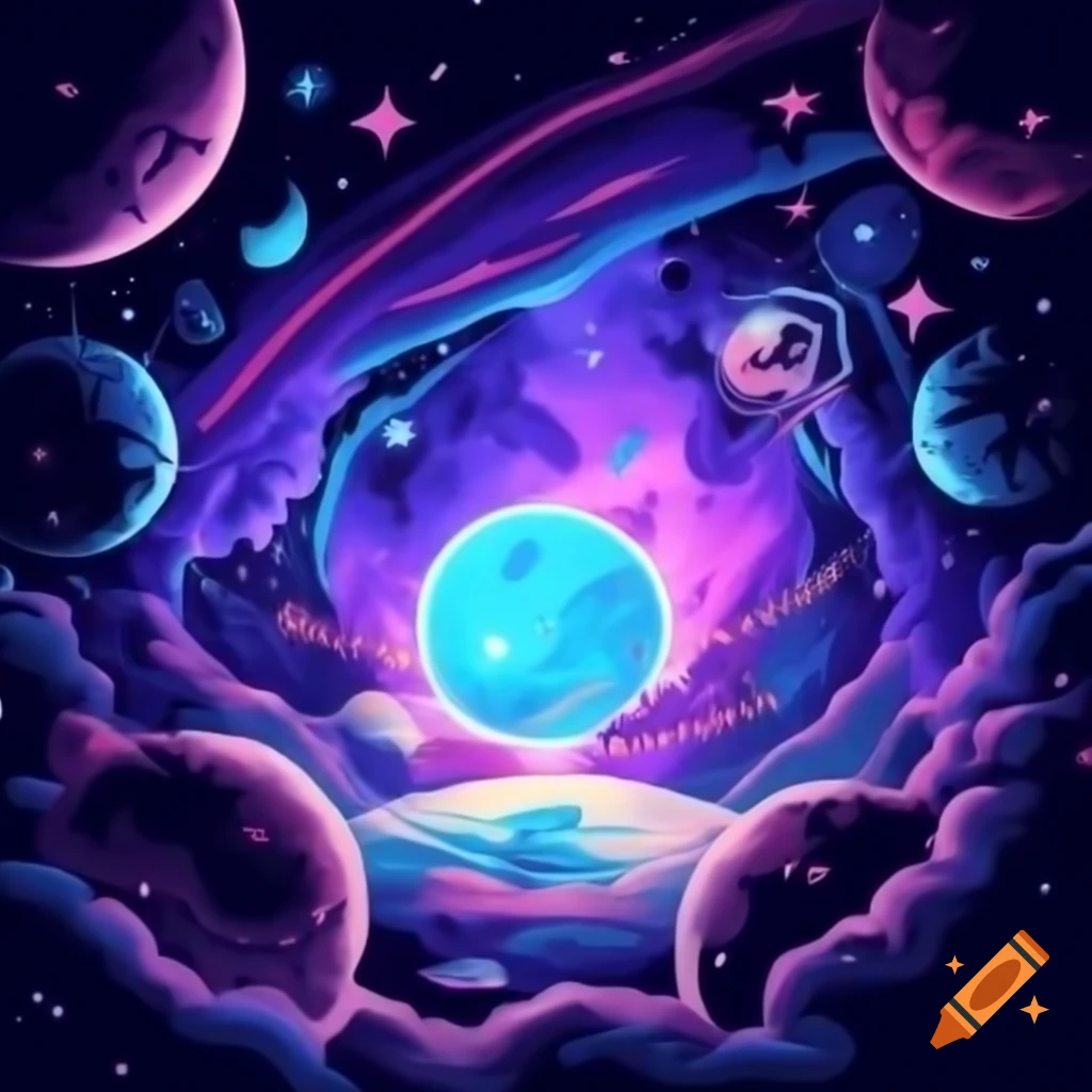 Dreamcore liminal space with cosmic Empress aesthetic