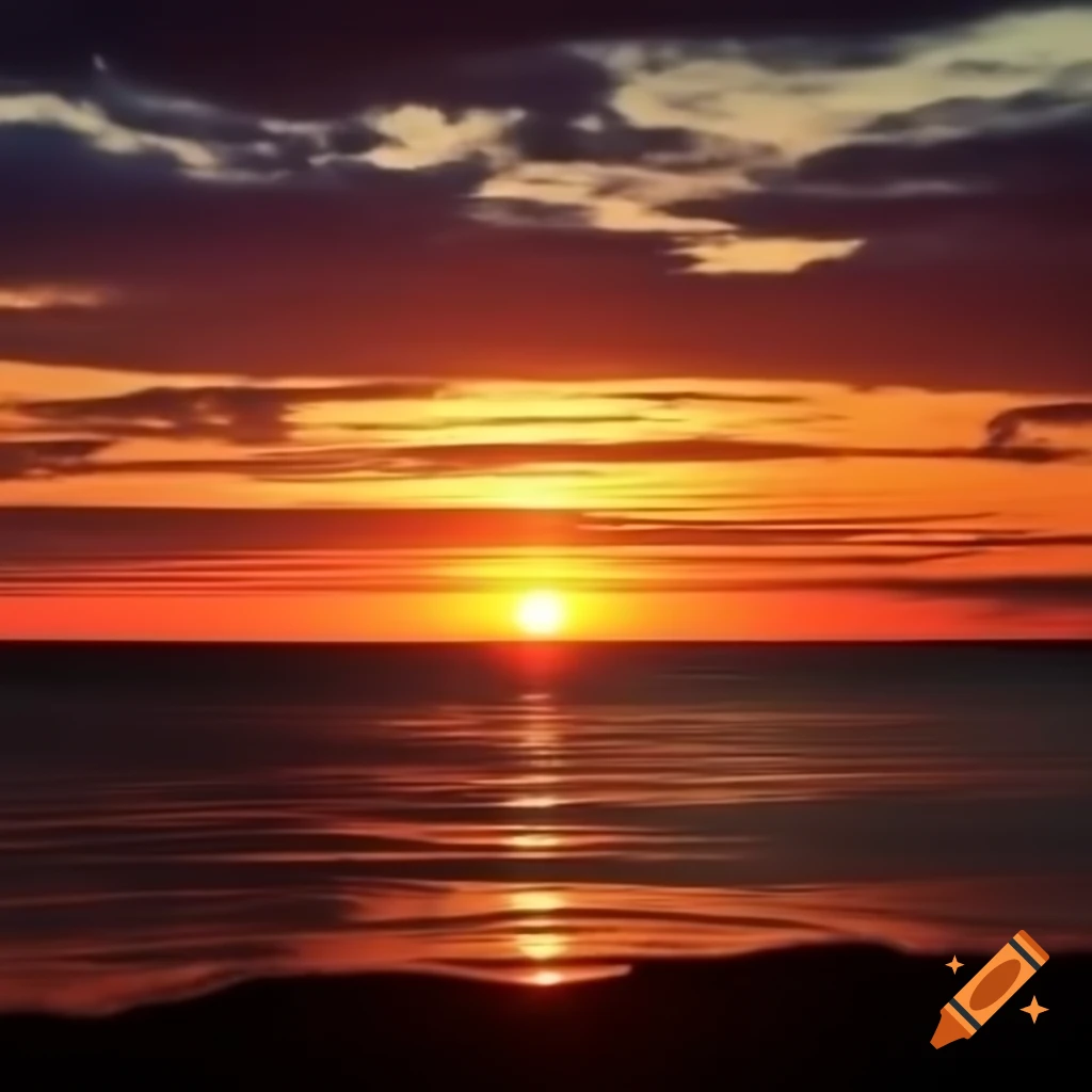 Beautiful sunset with vibrant colors in the sky