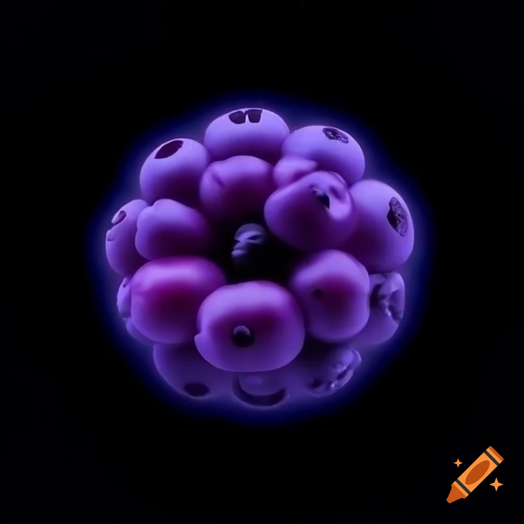 Purple berry image with pixel glitch effect