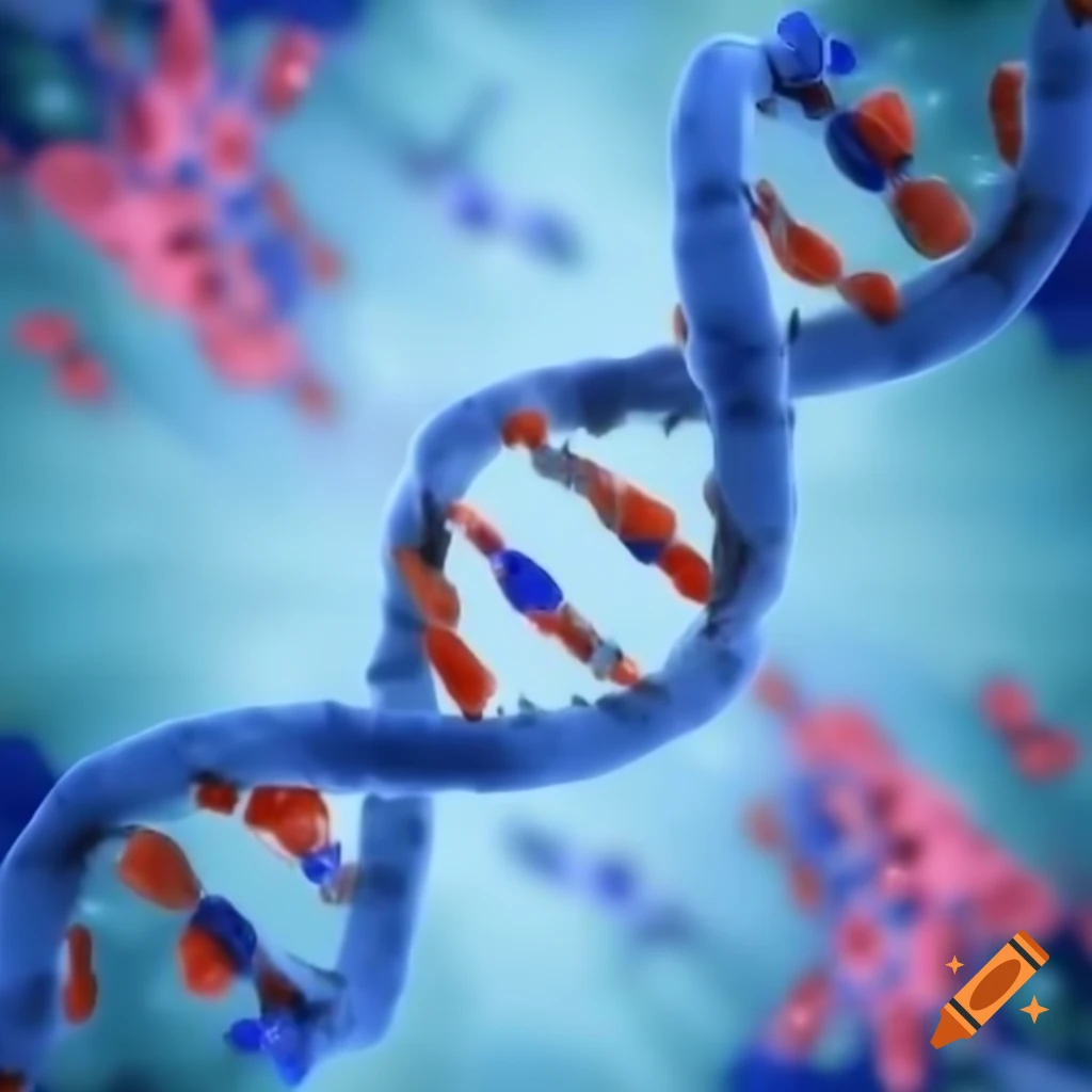 3D molecular representation of DNA and chromatin