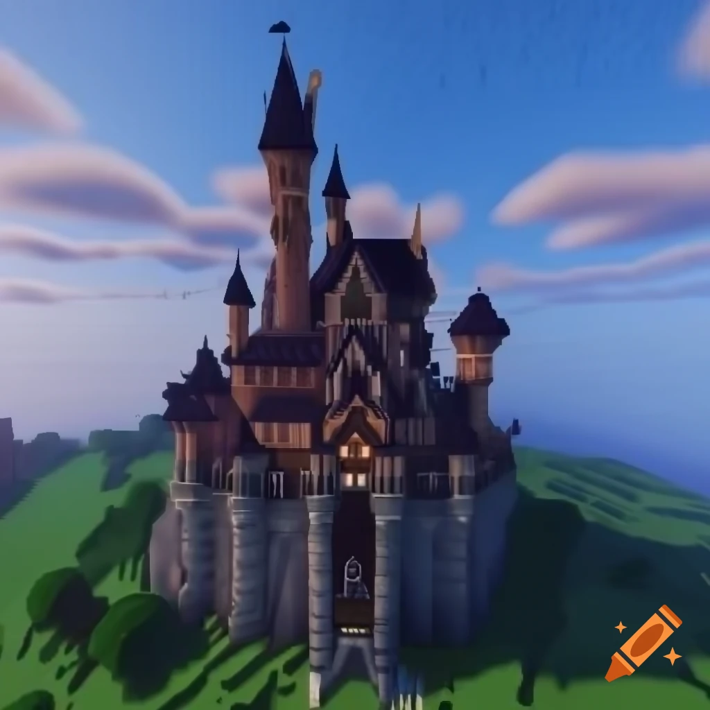Large castle design created in Minecraft
