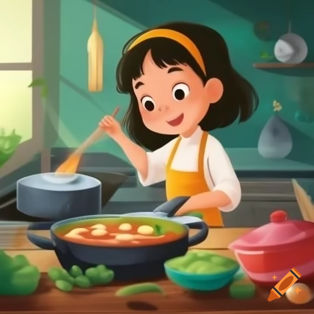 Woman cooking traditional Filipino dish sinigang