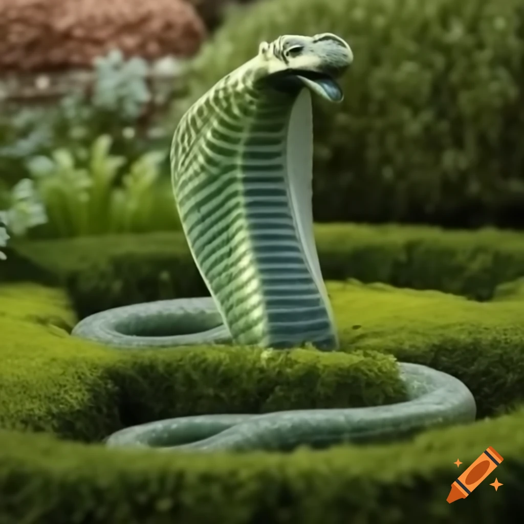 Kamala Harris with serpent in Garden of Eden setting