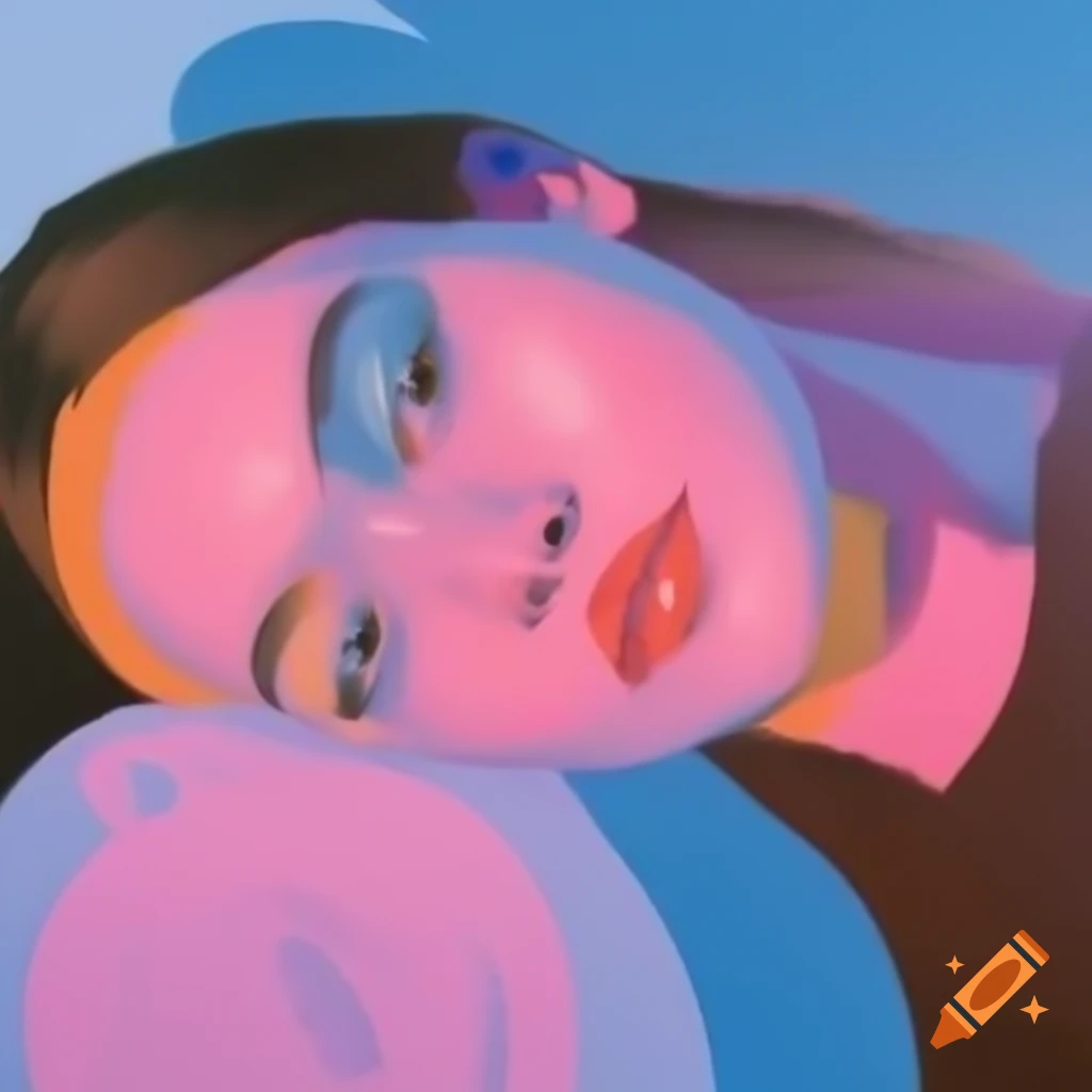 Minimalist dreamy paintings with pastel colors and soft shadows