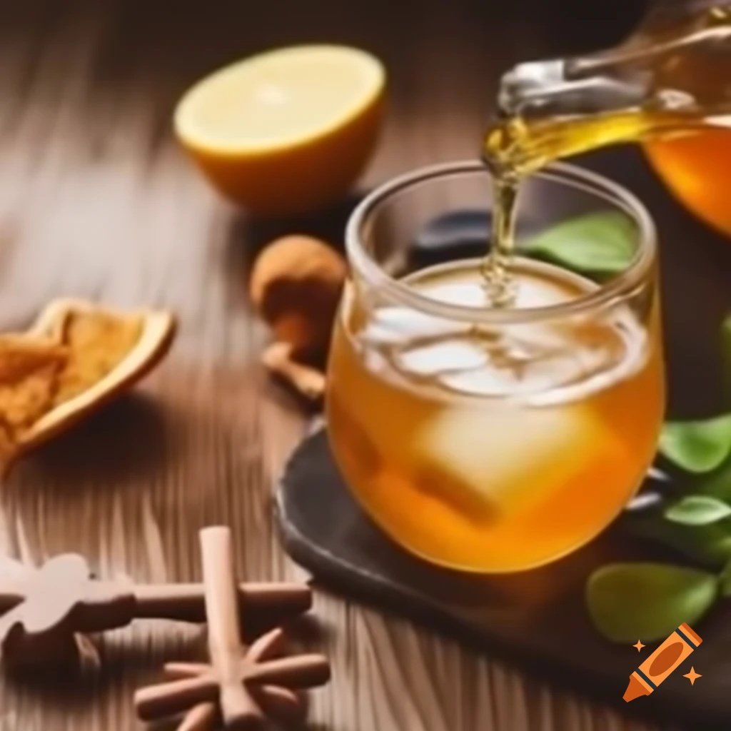 Conceptual illustration of kombucha benefits for health