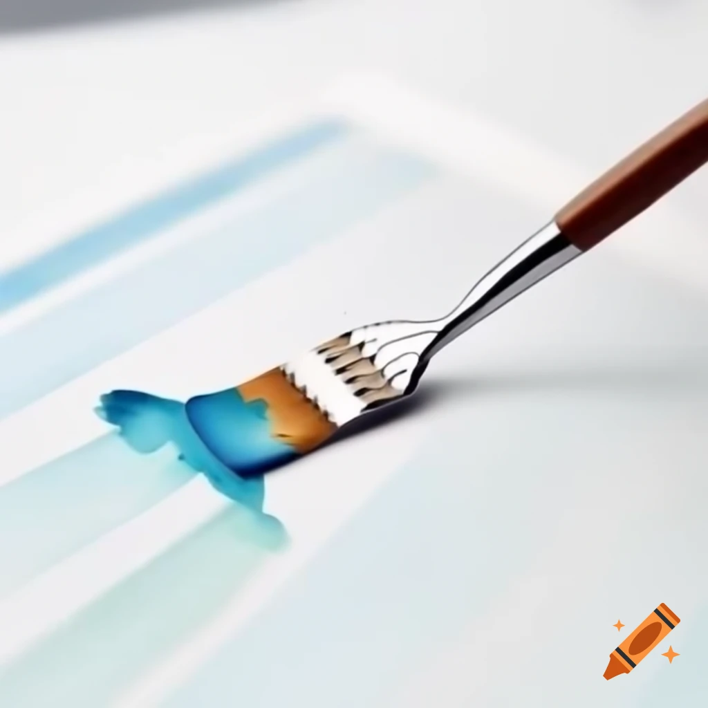 Paintbrush and fork arrangement
