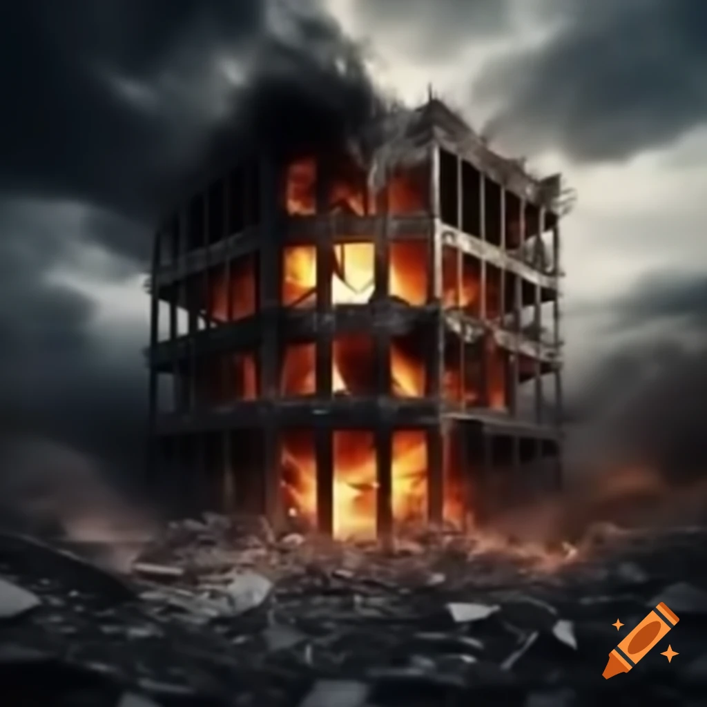 Building destroyed by explosion