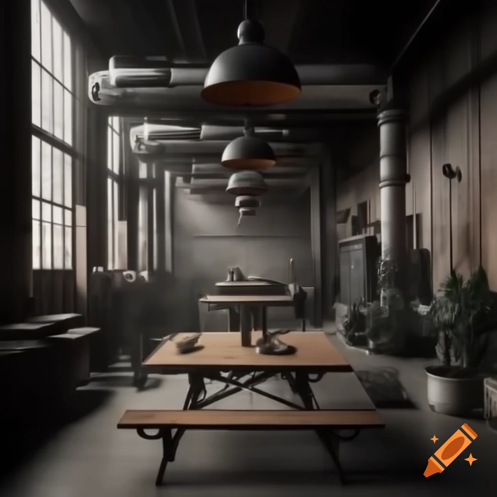 Industrial loft interior design