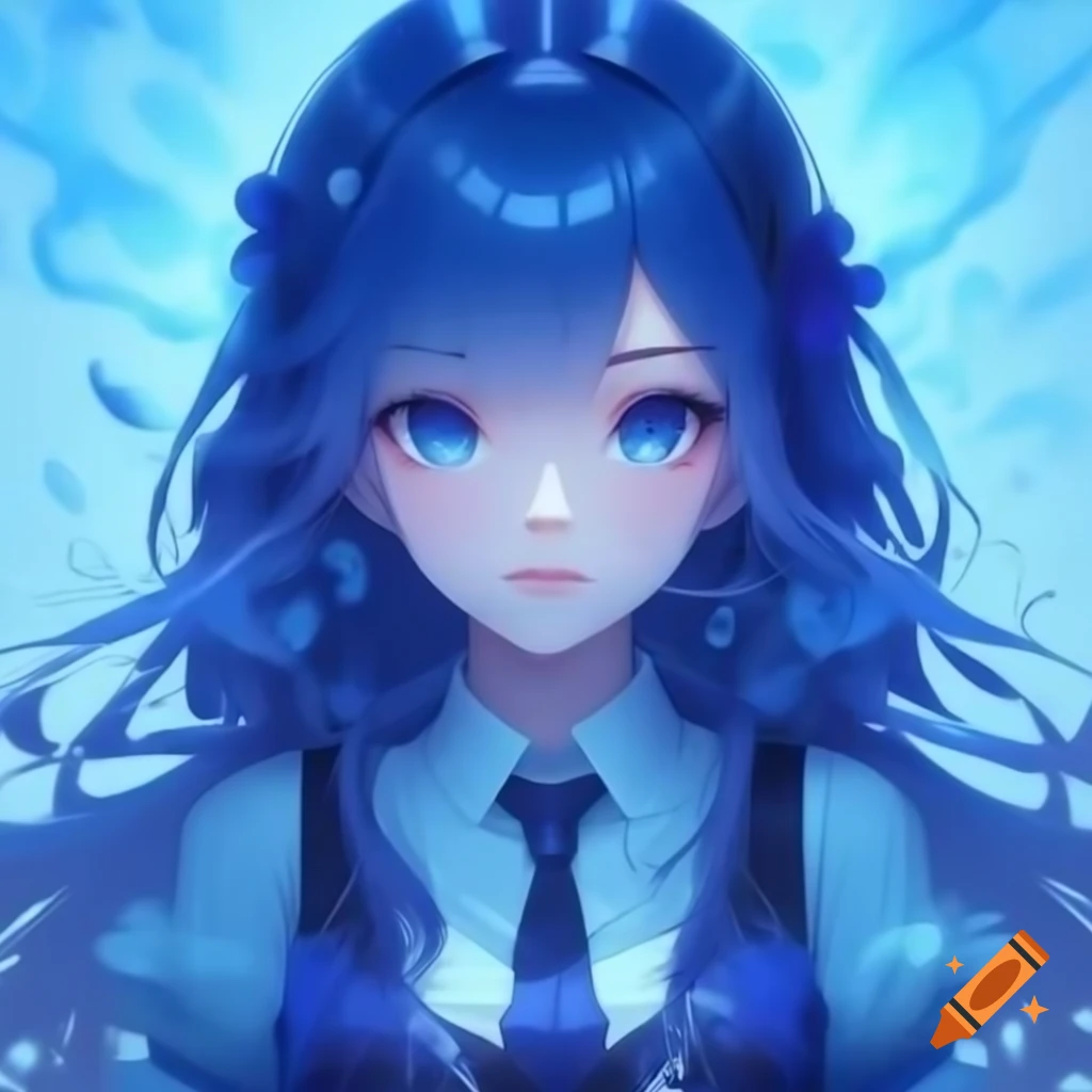 Anime character in goth industrial style using a notebook in a run down