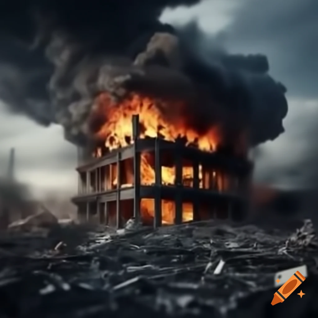Building destroyed by explosion