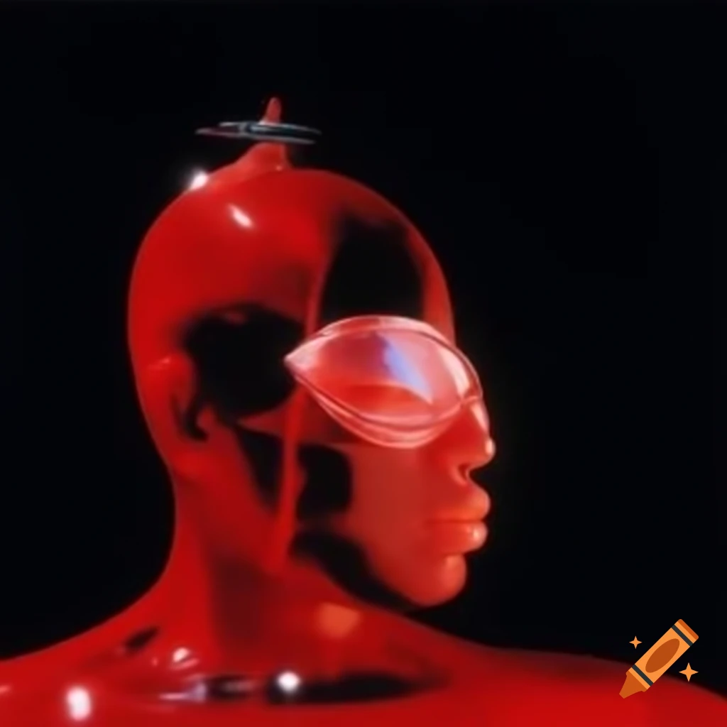 Pop Surreal Photography Featuring Red Glass Statue From 2000 s On Craiyon