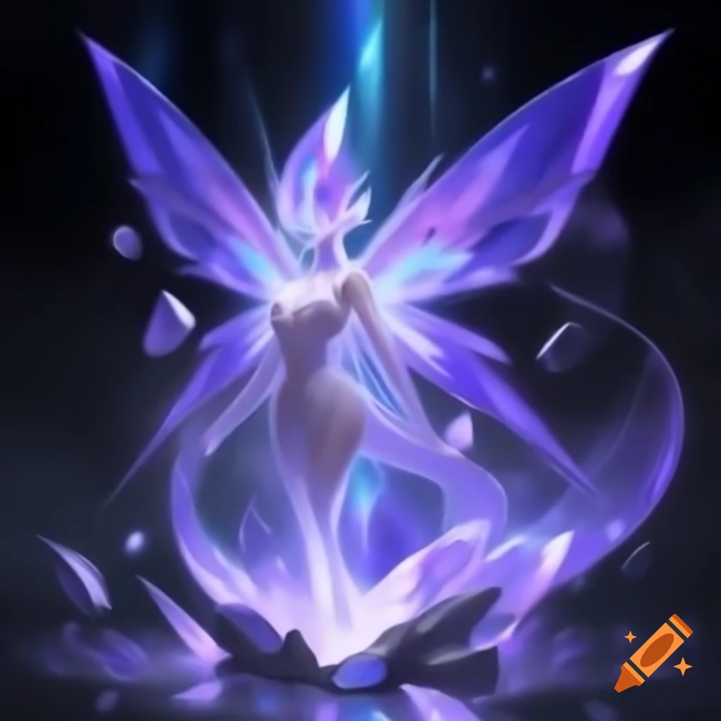 High quality art of Neo-Spacian Crystal Fairy from Yu-Gi-Oh! with alien features