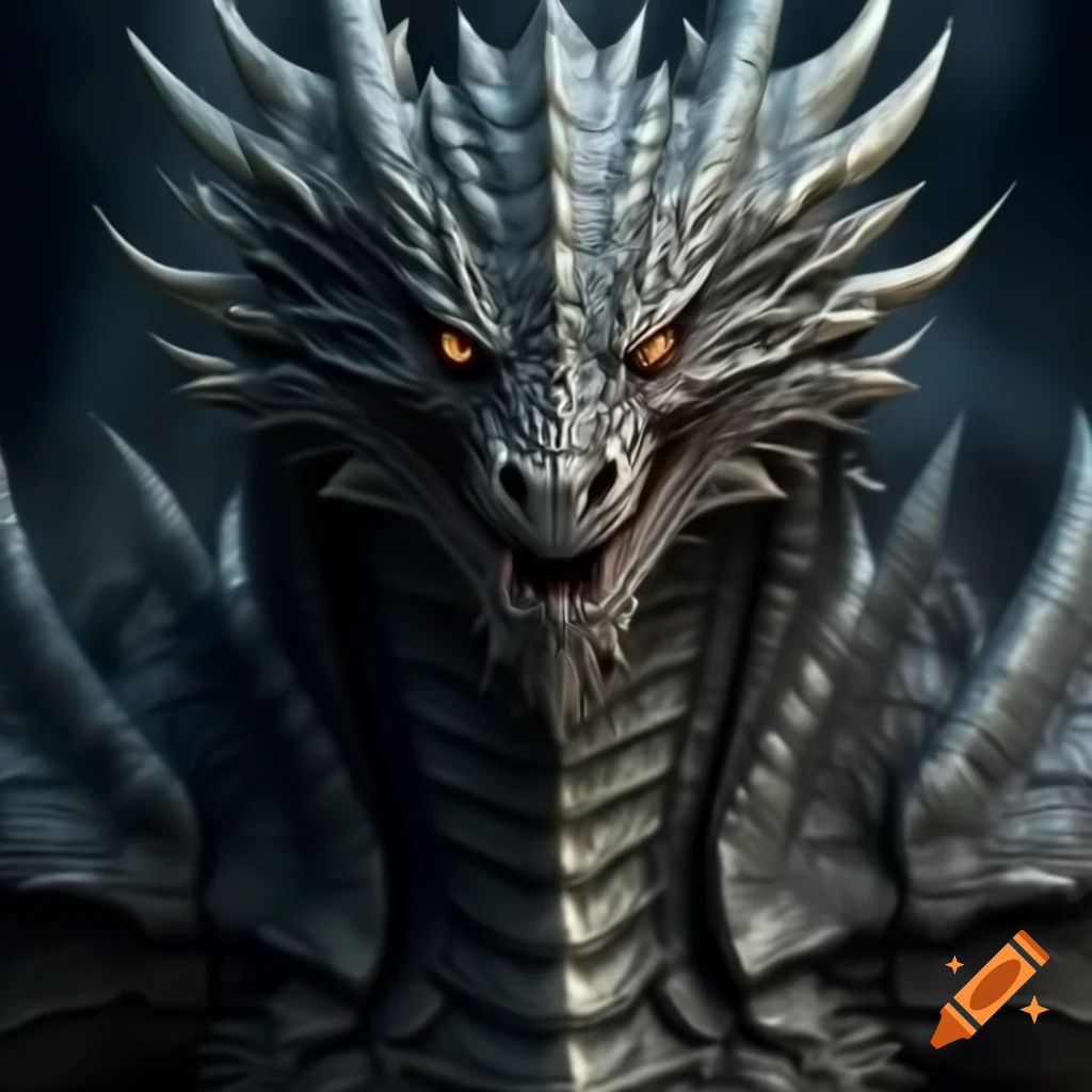 Dragon in transformation or mythical form