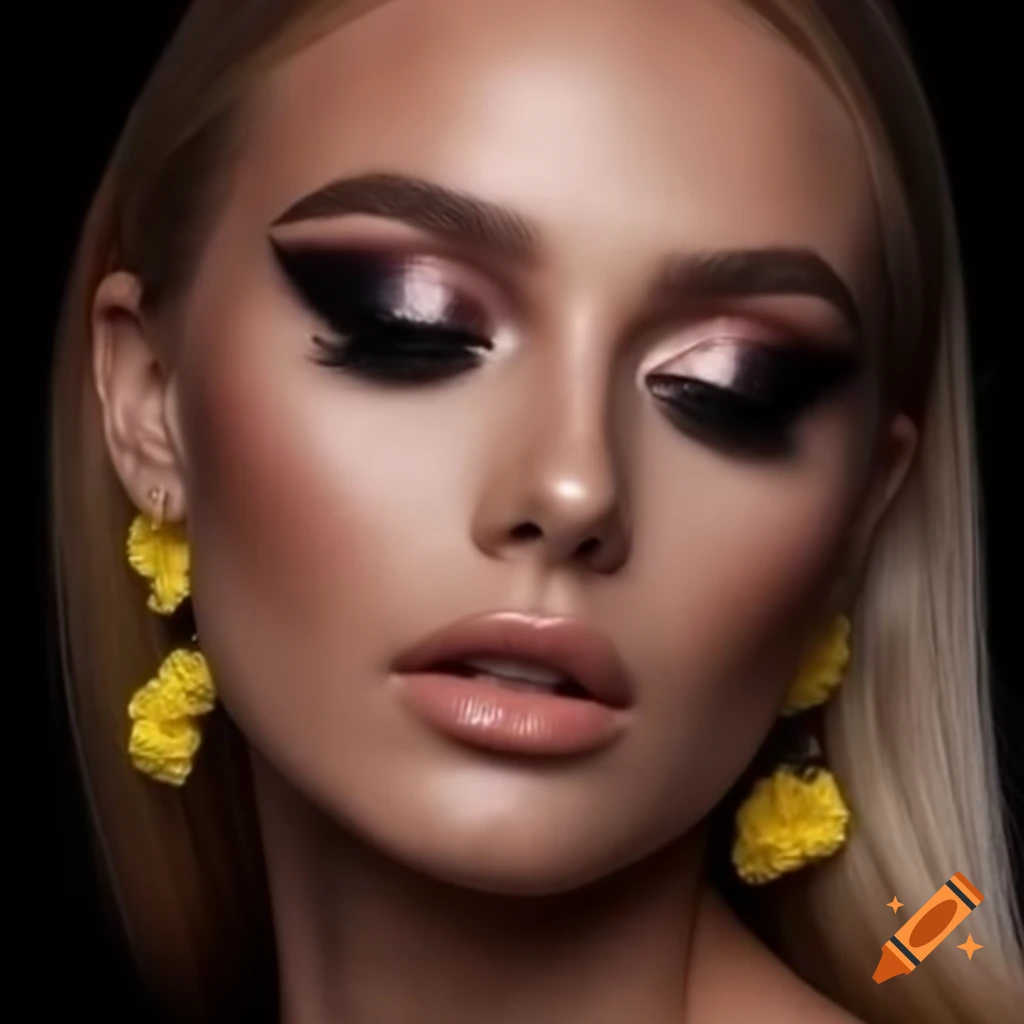 Portrait of an elegant woman with asymmetrical blonde hair