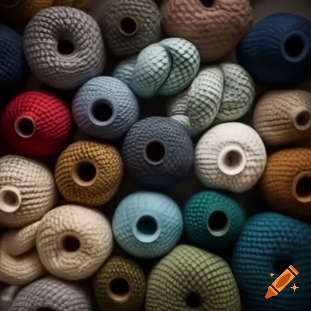 Colorful balls of yarn creating a vibrant background