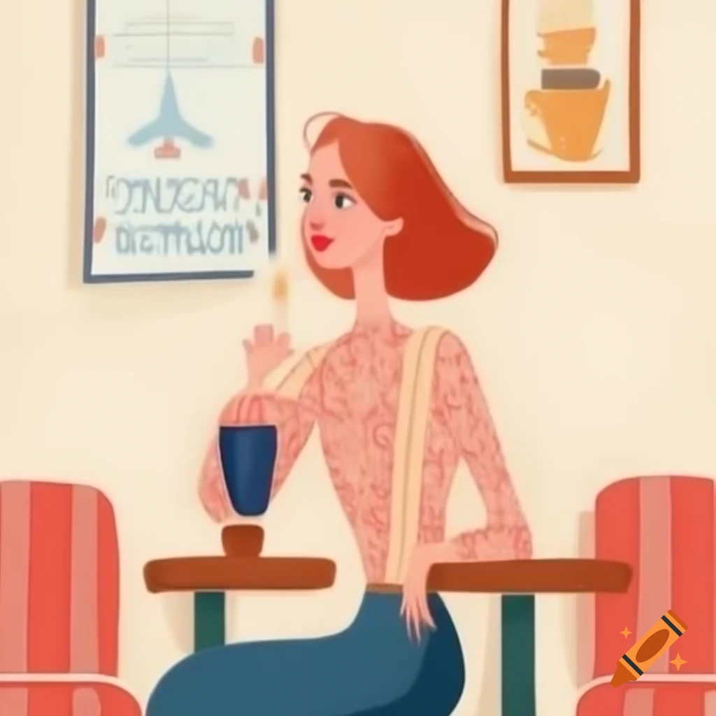 Beautiful woman sitting in a café