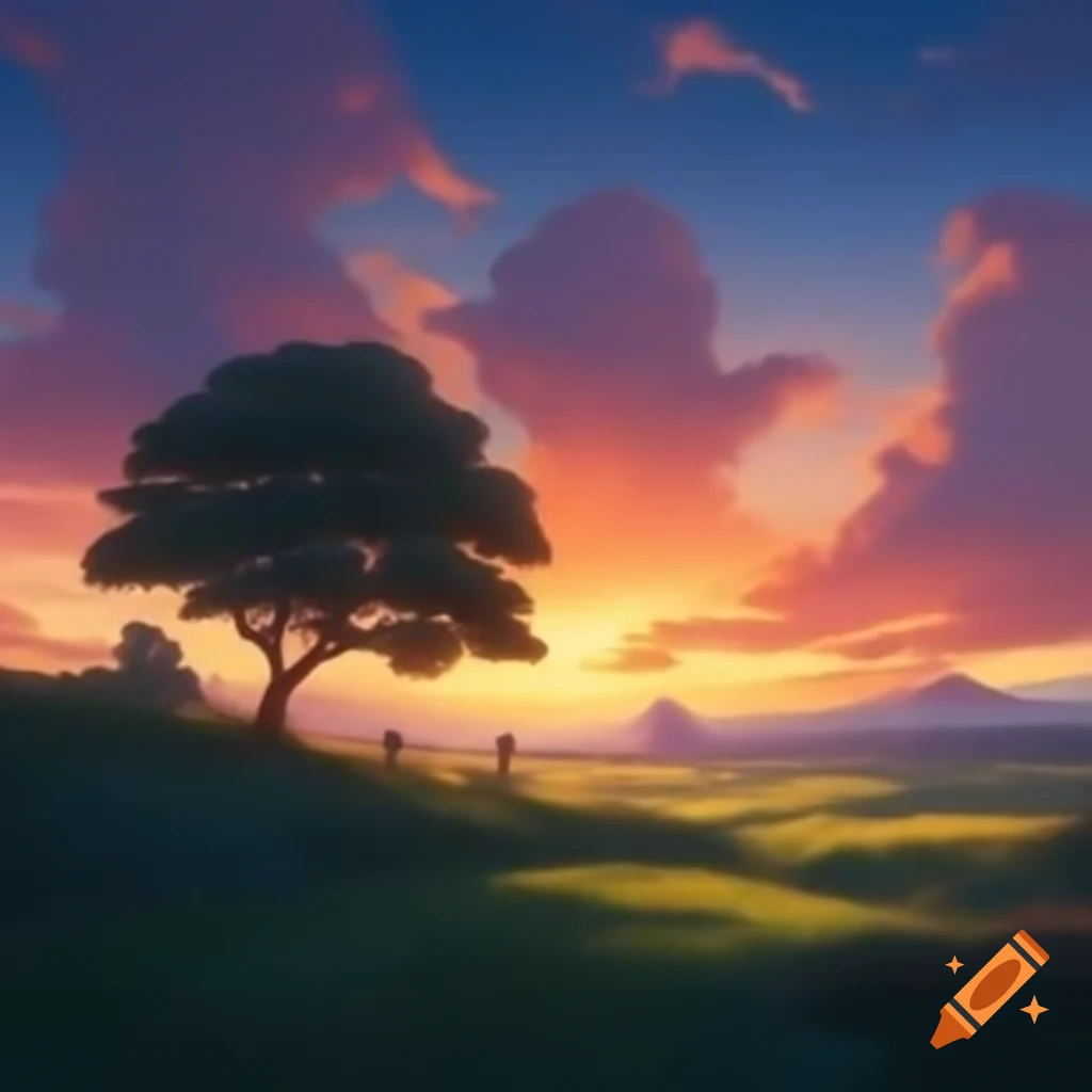 Abstract landscape representing the concept of love