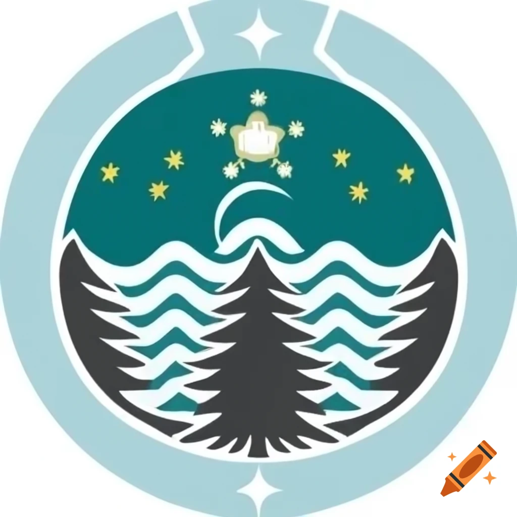 Symbol of a wave cresting over a star on craiyon