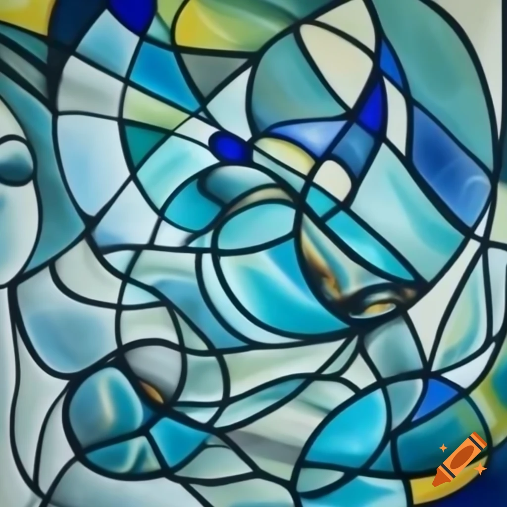 Abstract glass artwork representing imagination and creativity on Craiyon