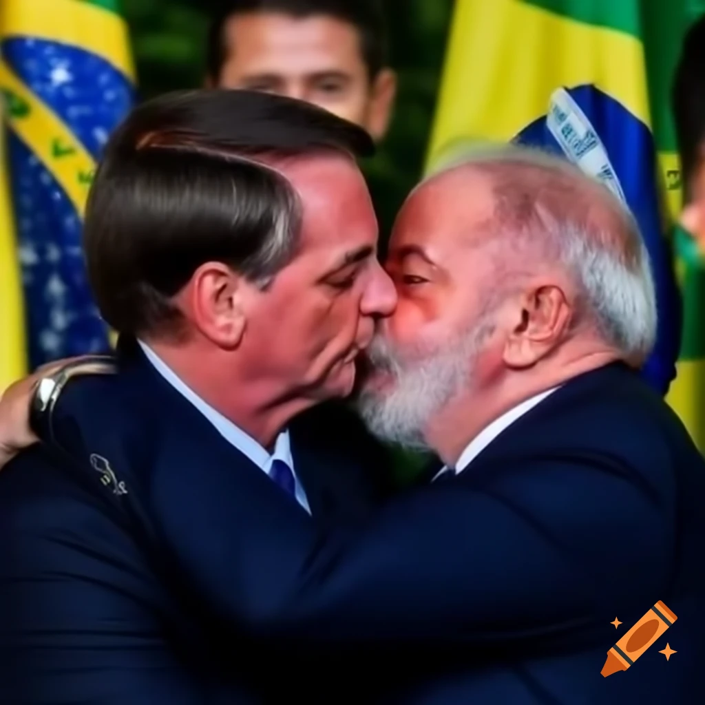 Jair Bolsonaro and Luiz Inácio Lula da Silva in a candid moment