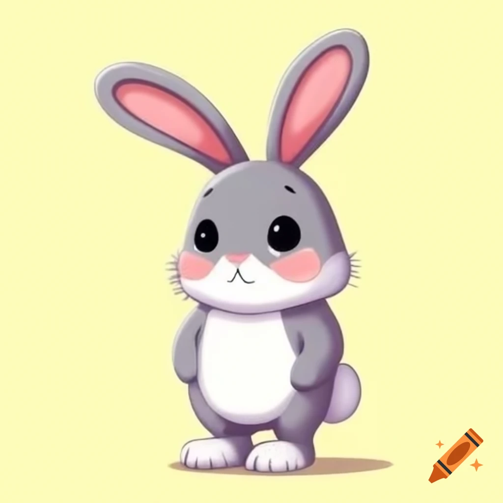 Cartoon bunny expressing approval