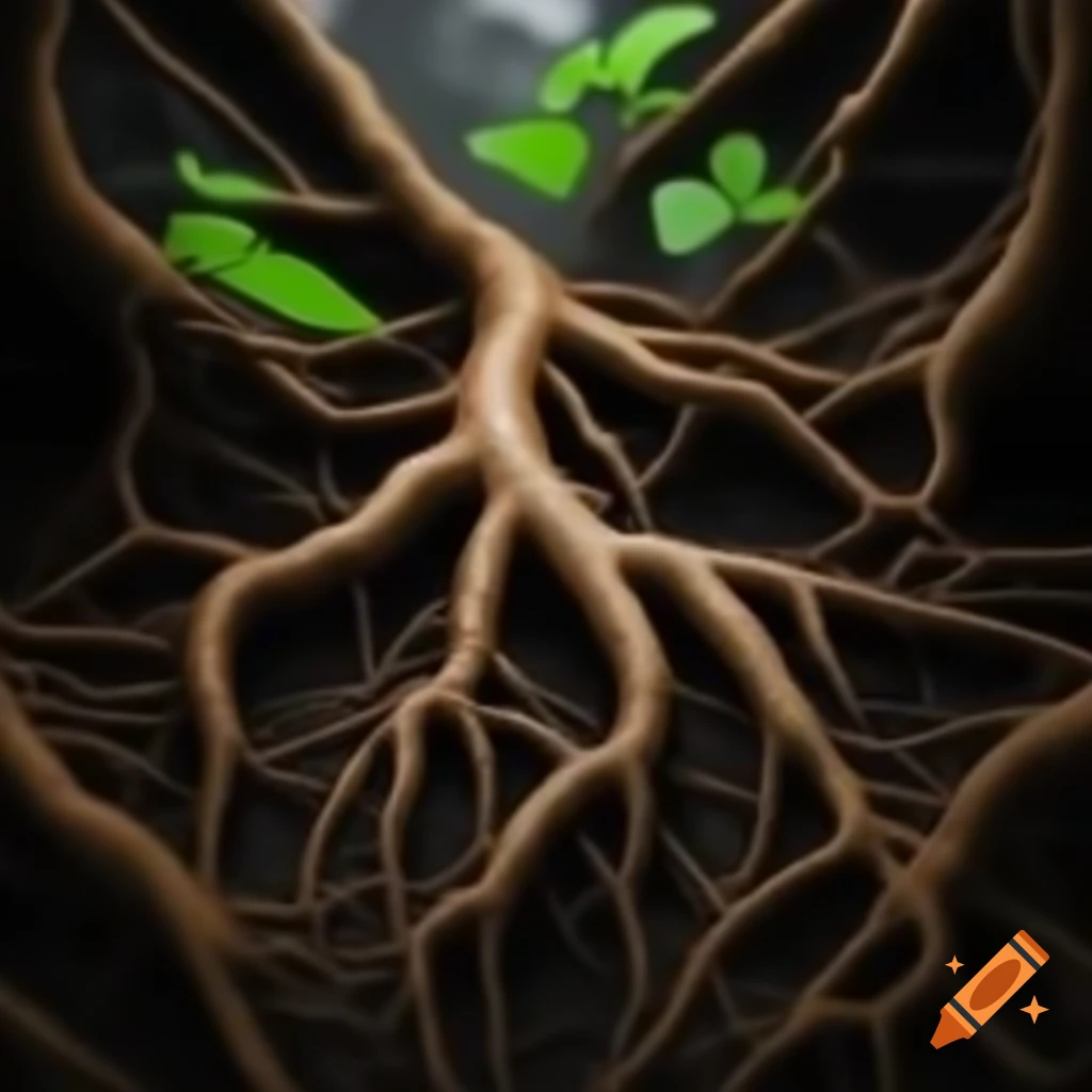 Realistic HD pixel art of root in underground texture