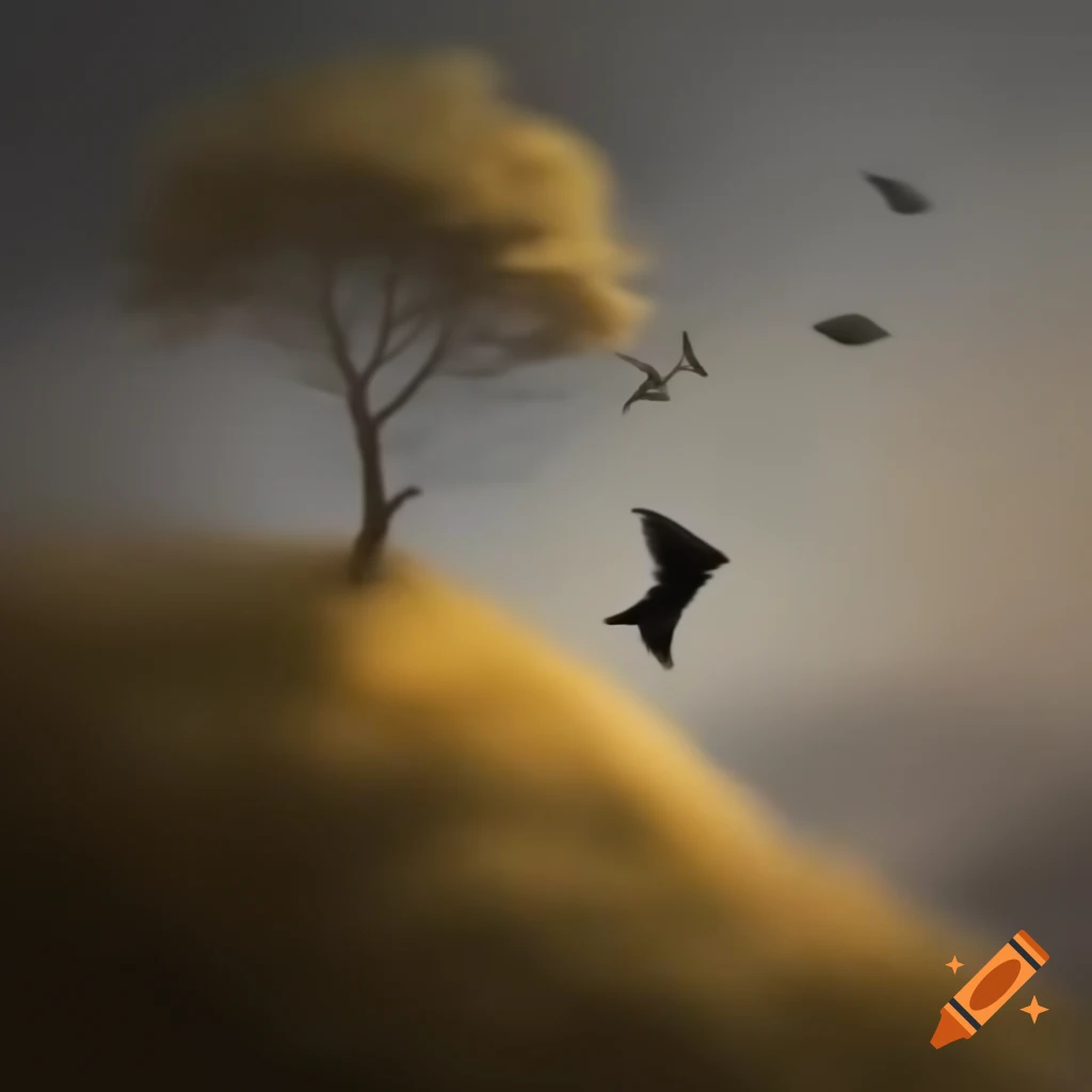 Beautiful morning scene with birds in a serene setting