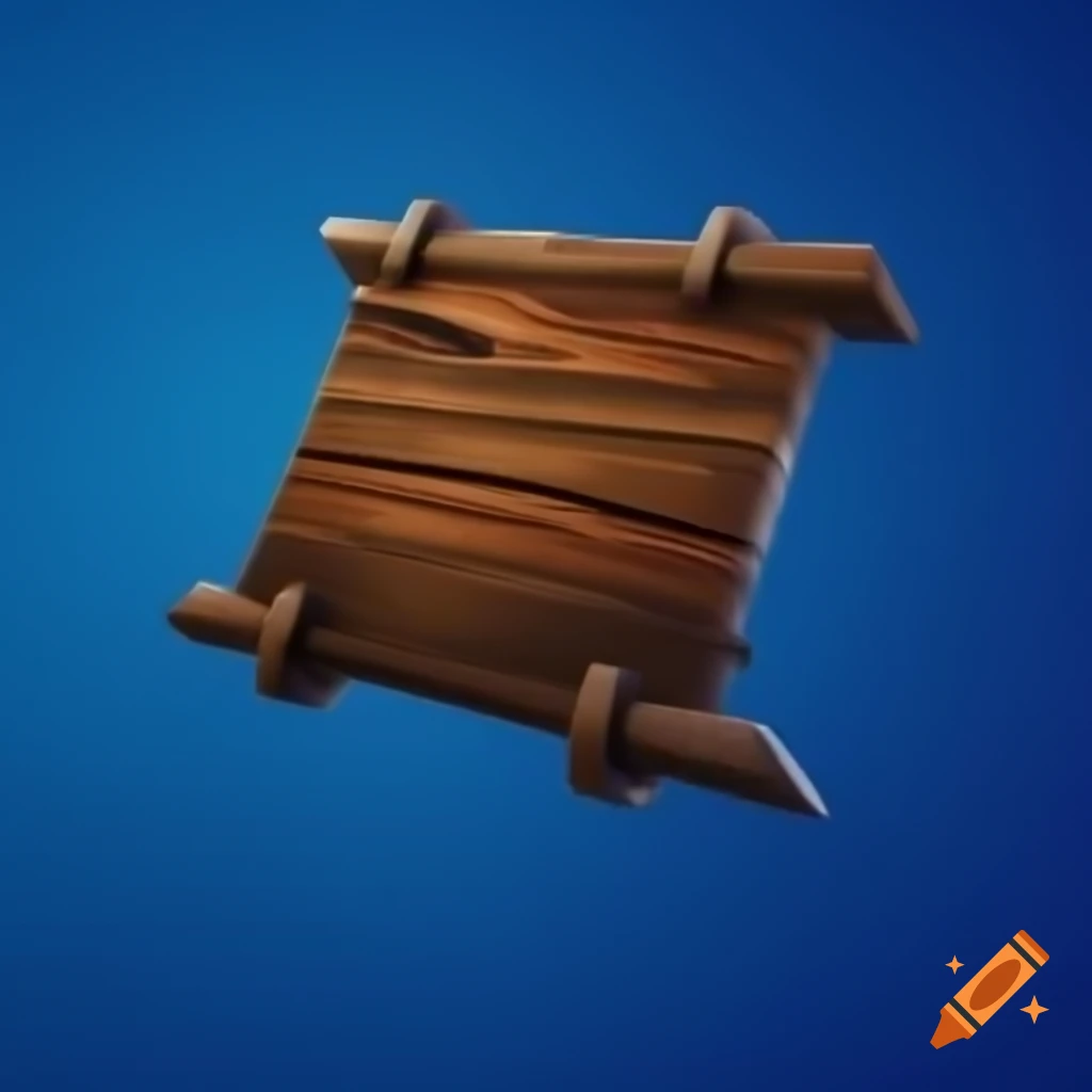 Wood plank designed in Fortnite style