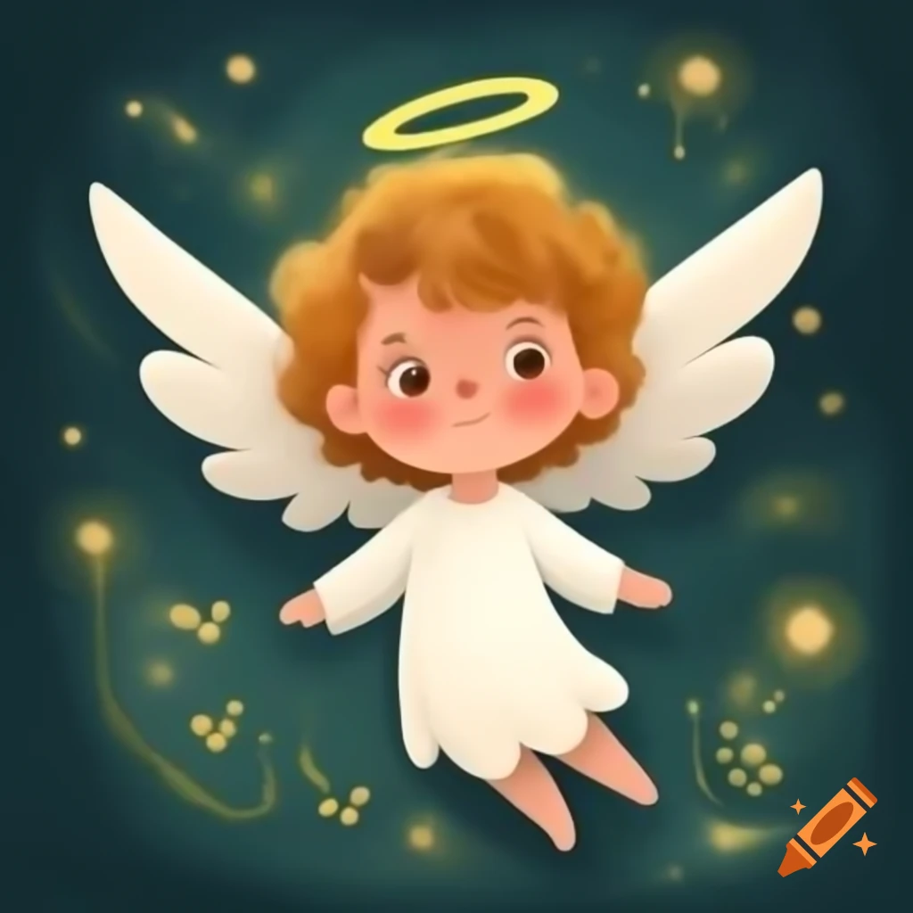 Humorous depiction of an angel