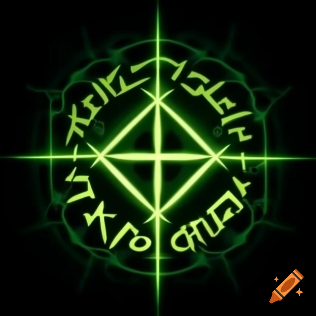 Set of magical runes with intricate designs