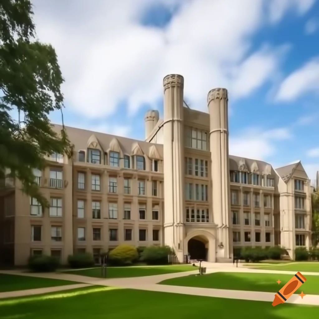 Exterior of gigantic Edwardian university buildings