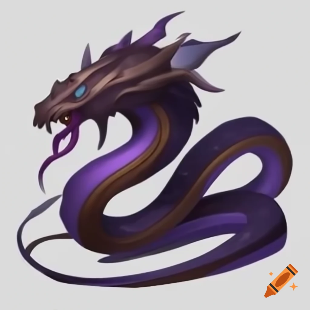 Epic Hearthstone art featuring elemental dark snake with limbs and Baron Nashor