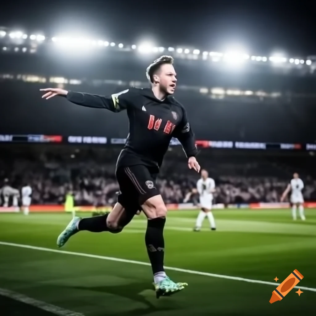 Elon Musk scoring a goal in football match