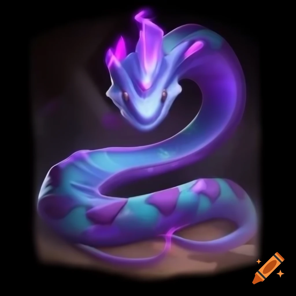 Elemental smoke snake art in Hearthstone style