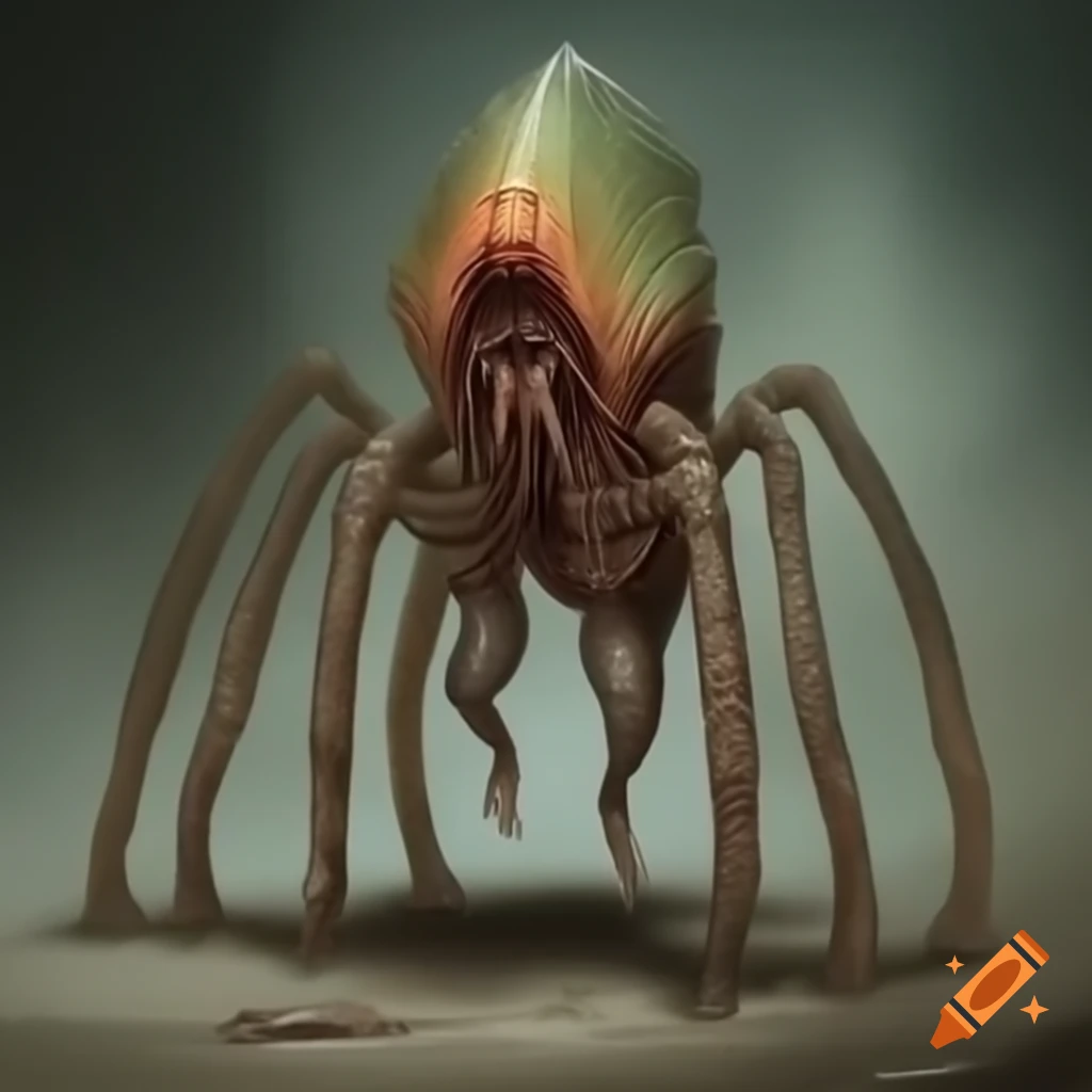 Realistic extraterrestrial four-winged insectoid creature resembling brine shrimp