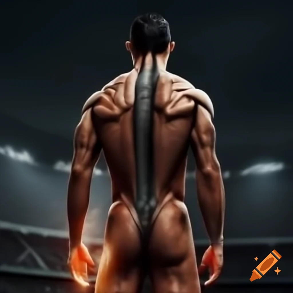 Cristiano Ronaldo with a robotic body, blending sports and technology