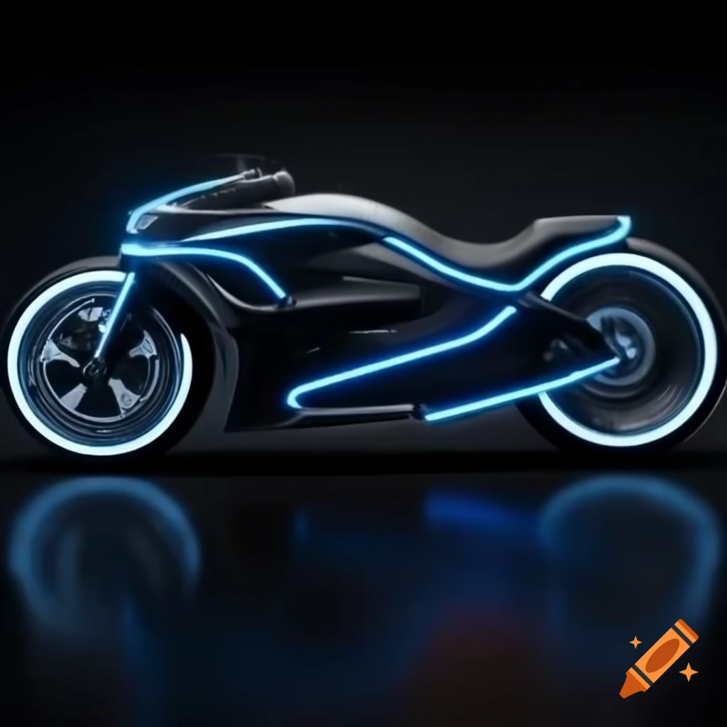 Tron Legacy motorcycle with futuristic design
